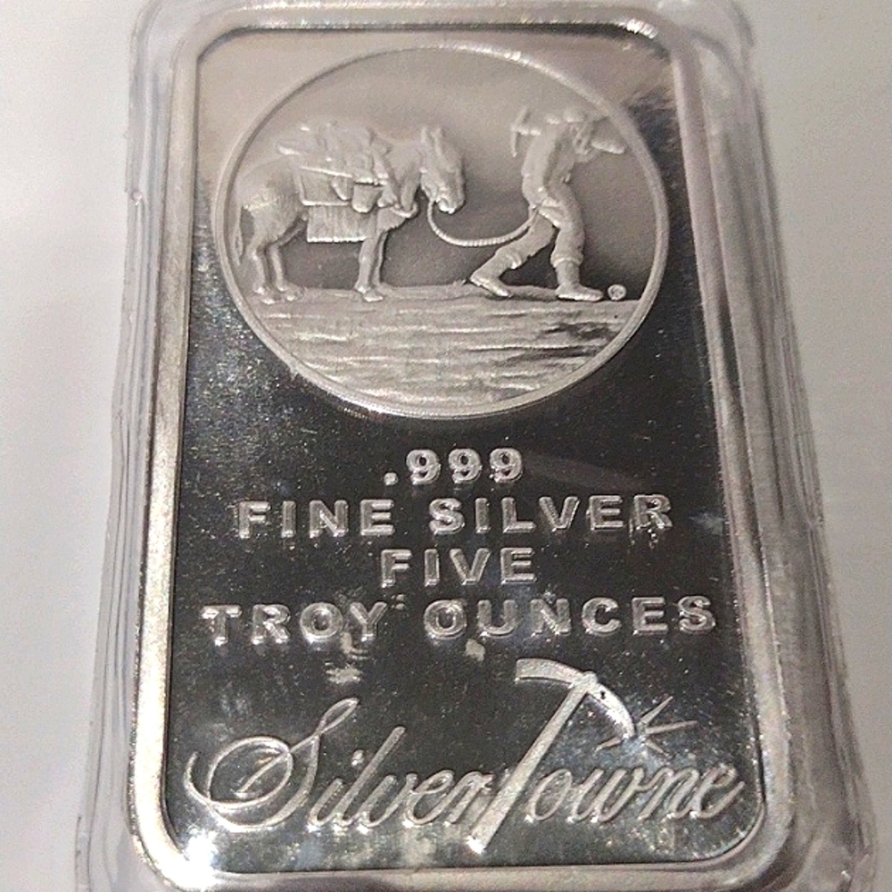999🥈 Silver 5 Ounces Ignot from Silvertown NWT - Picture 6 of 9